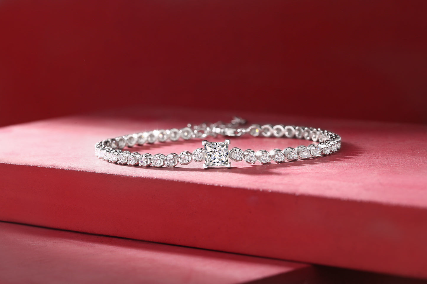1Rubik’s Cube Luxury Fashion Mosan Diamond Silver Jewelry Comparable To Natural Diamond Bracelet Prohibit TikTok sales