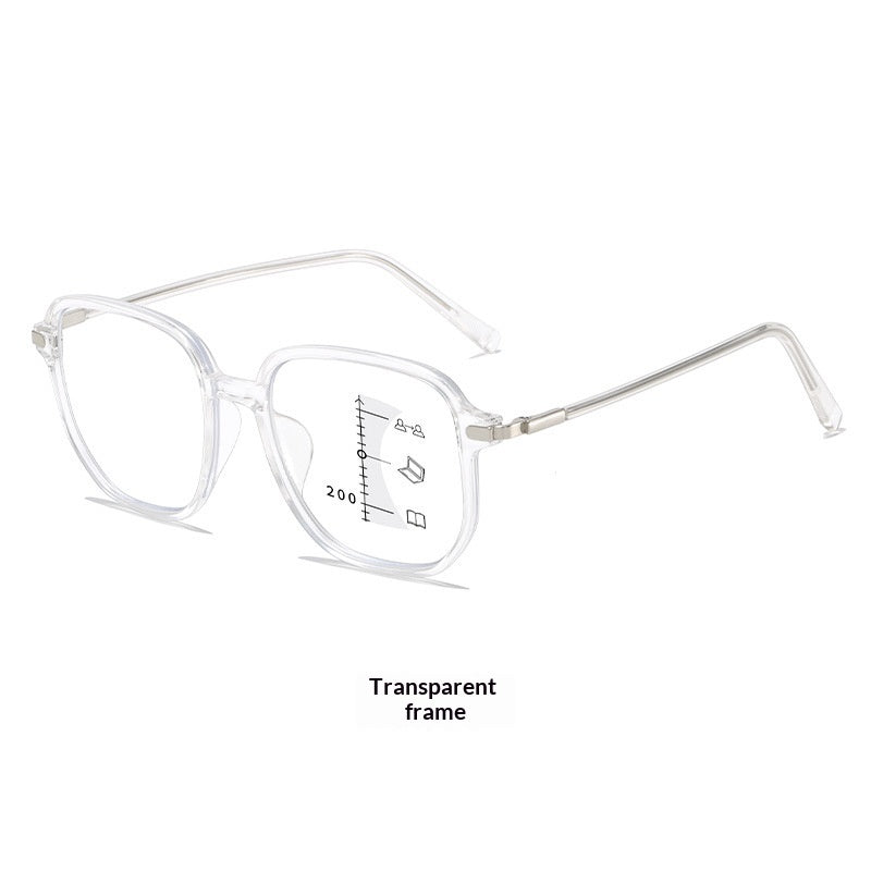 Blue-light-blocking High-definition Multifocal Photochromic Reading Glasses