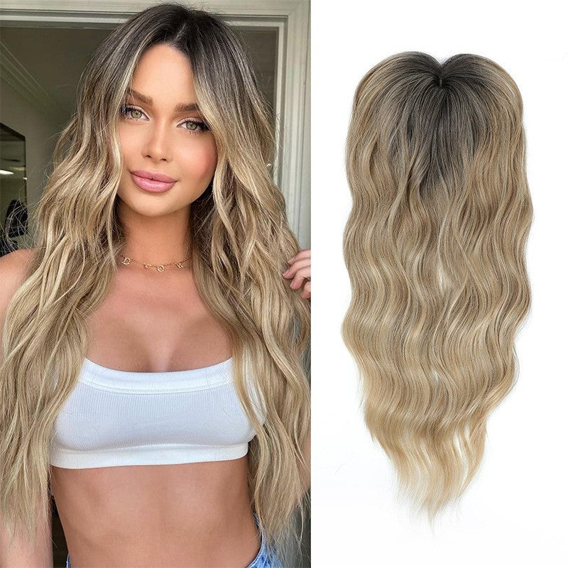 Womens Hollow Mesh Lace Figure-8 Water Wave Hair Extension Piece For Wigs