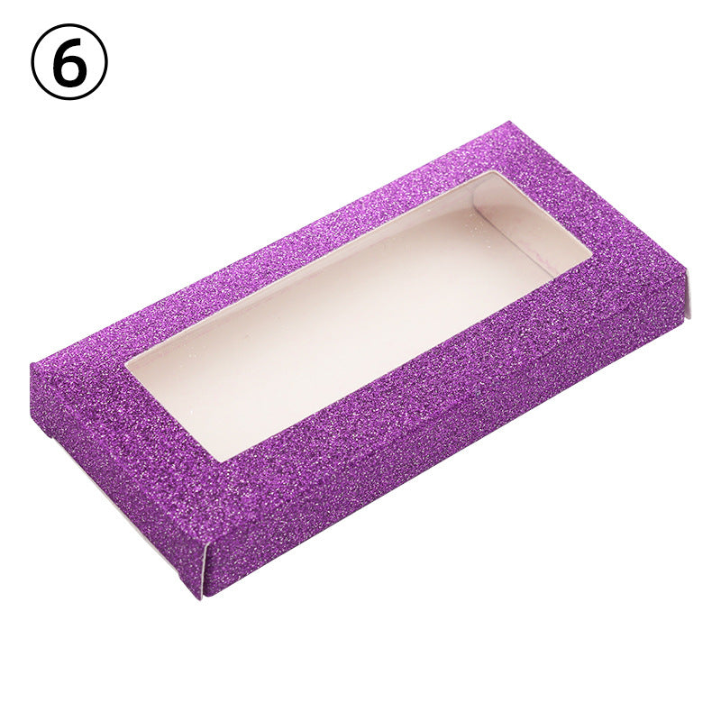 Color Multi-color Optional Packaging Rectangular Window Eyelashes Box Without Support