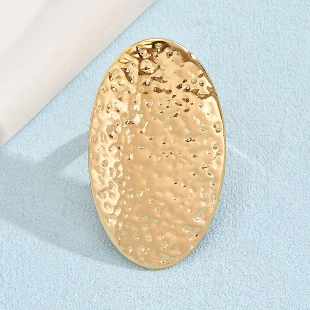 Golden Fashionable Exaggerated Finger Ring For Women