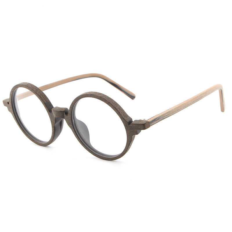 Plate wood grain glasses frame retro art new glasses