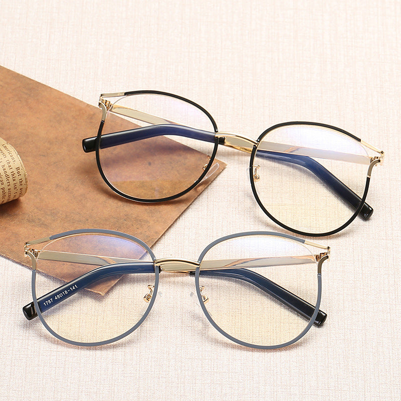 European and American flat glasses metal hollow glasses
