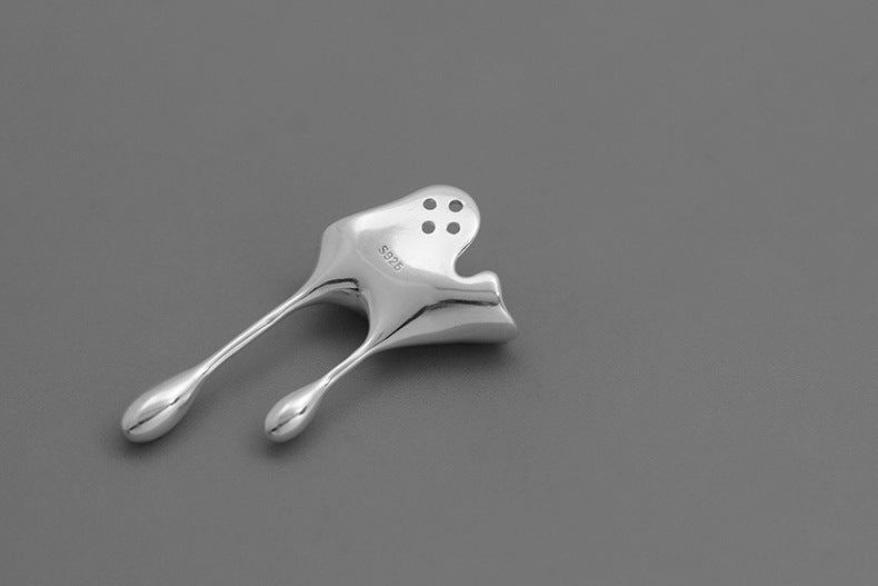 Asymmetric Sterling Silver Earrings for women