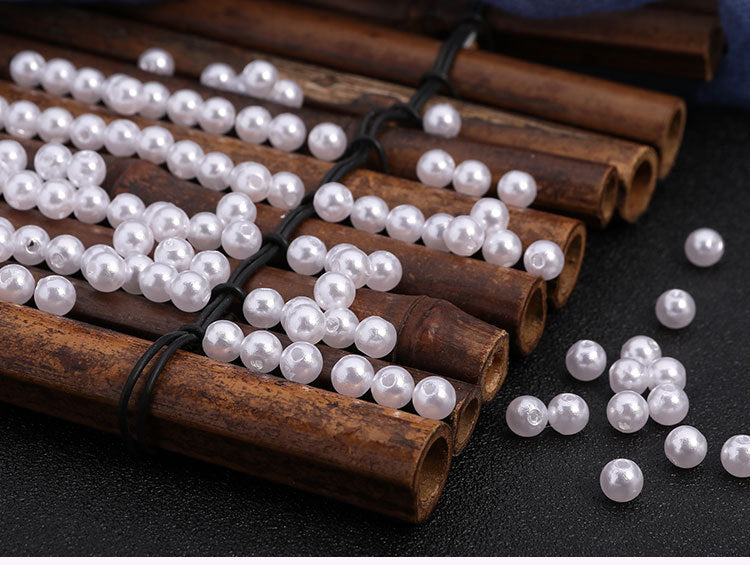 Antique Hairpin Material White Perforated Imitation Pearl Highlight Beaded Tassel Handmade Jewelry Accessories