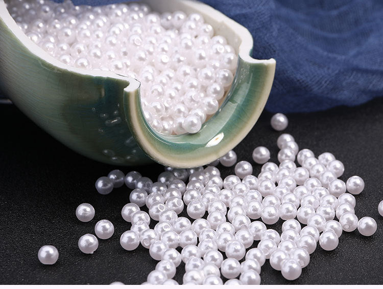 Antique Hairpin Material White Perforated Imitation Pearl Highlight Beaded Tassel Handmade Jewelry Accessories