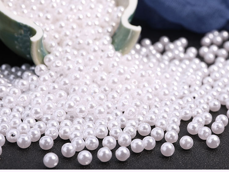 Antique Hairpin Material White Perforated Imitation Pearl Highlight Beaded Tassel Handmade Jewelry Accessories