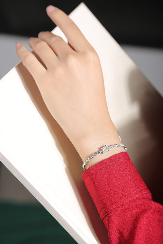 1Rubik’s Cube Luxury Fashion Mosan Diamond Silver Jewelry Comparable To Natural Diamond Bracelet Prohibit TikTok sales