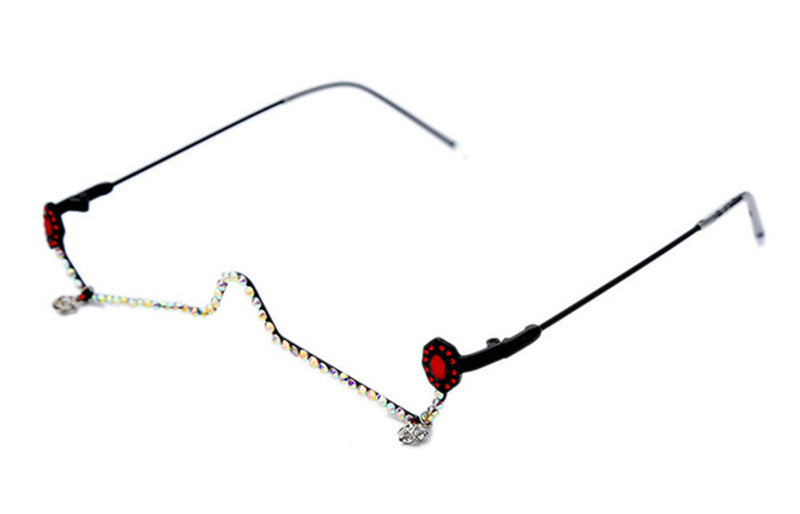 Spring New Product Cross-border Rhinestone Glasses Frame