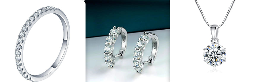 Silver Jewelry Sterling Silver Ring Moissanite Jewelry
