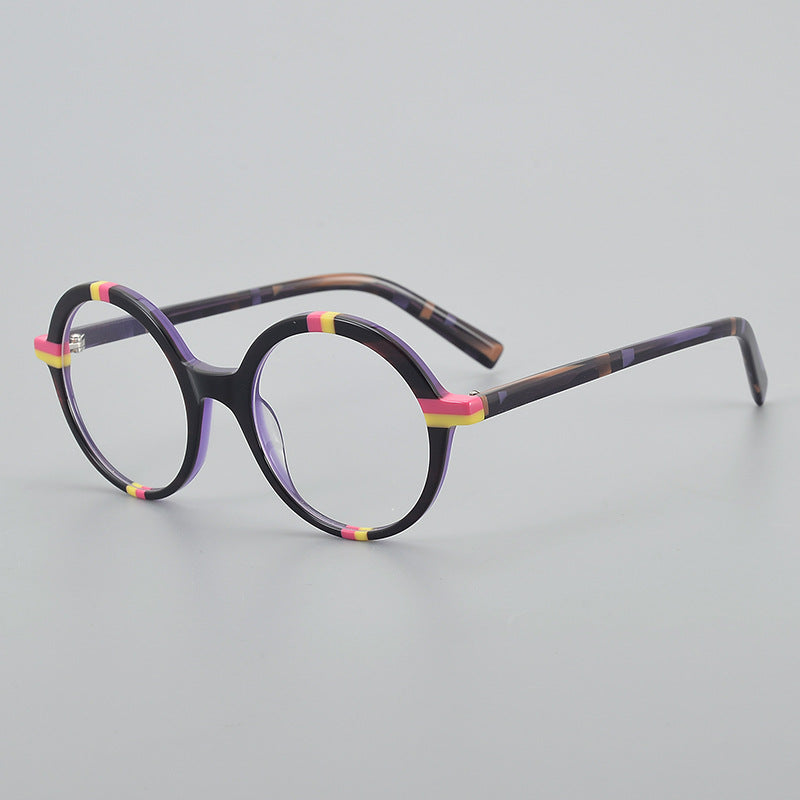 Feminine Oval-shaped Natural Frame Glasses