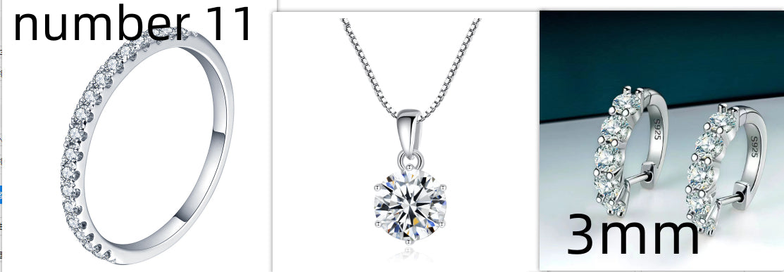 Silver Jewelry Sterling Silver Ring Moissanite Jewelry