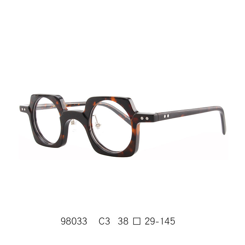 Plate Frame Retro Glasses Plain Light Mirror