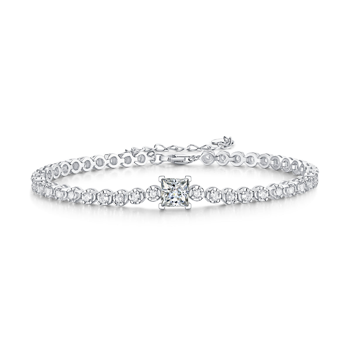 1Rubik’s Cube Luxury Fashion Mosan Diamond Silver Jewelry Comparable To Natural Diamond Bracelet Prohibit TikTok sales