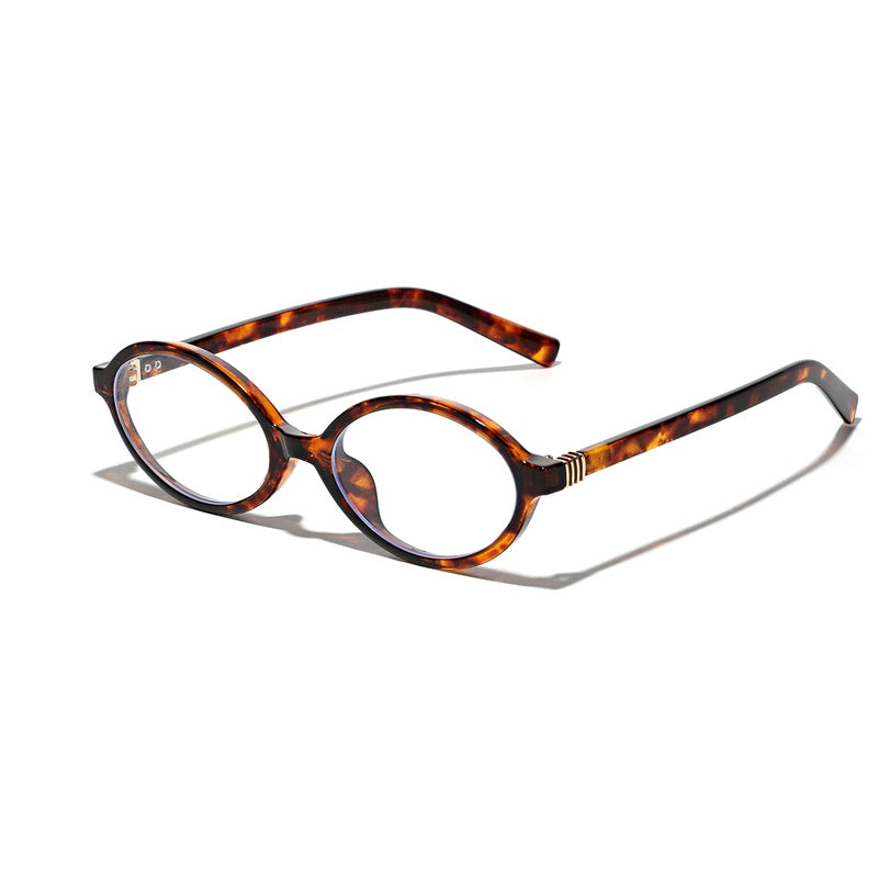 Plain Glasses Retro Oval Frame Sunglasses