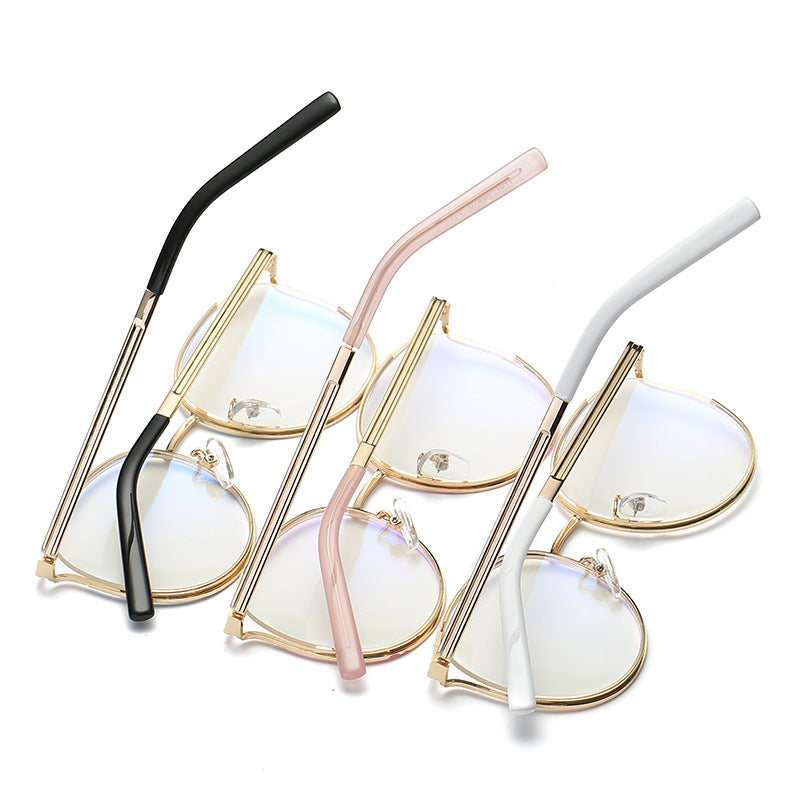 European and American flat glasses metal hollow glasses