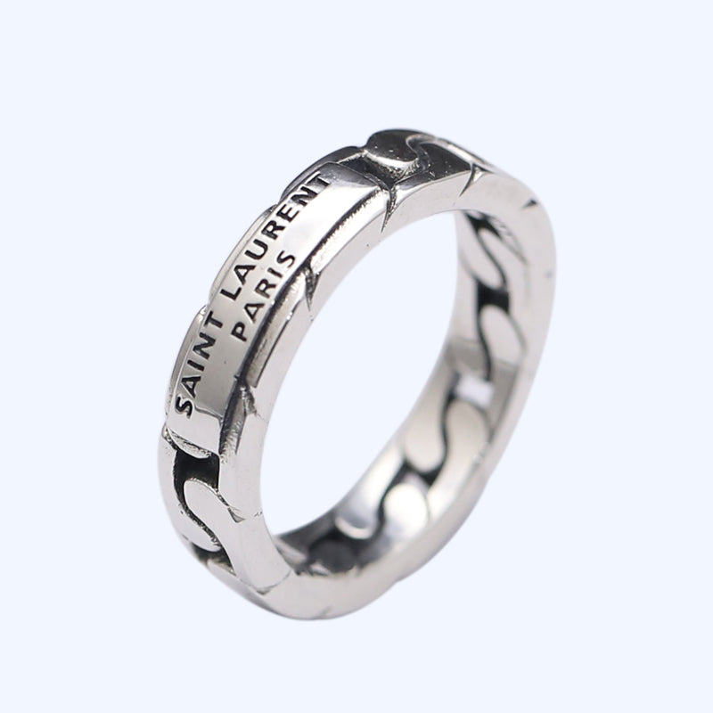 S925 Sterling Silver Jewelry Creative Chain Ring Silver Ring