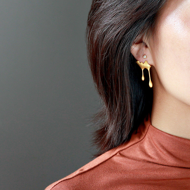 Asymmetric Sterling Silver Earrings for women