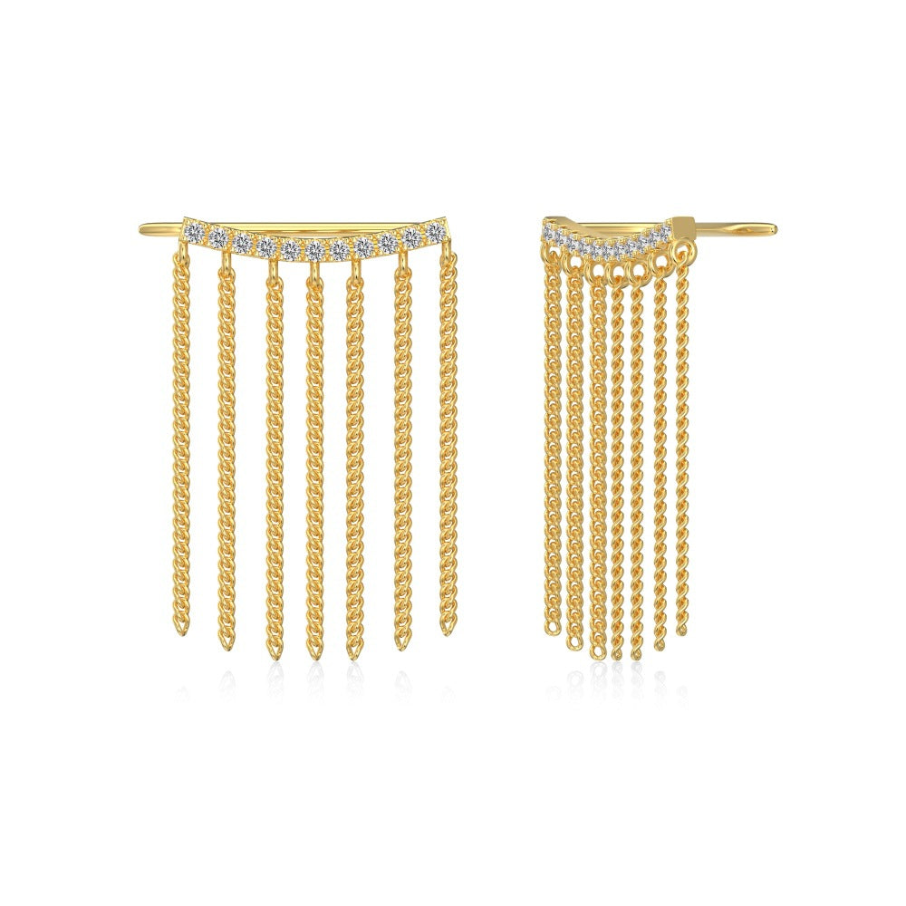 Casual One-shaped Tassel Stud Earrings For Women