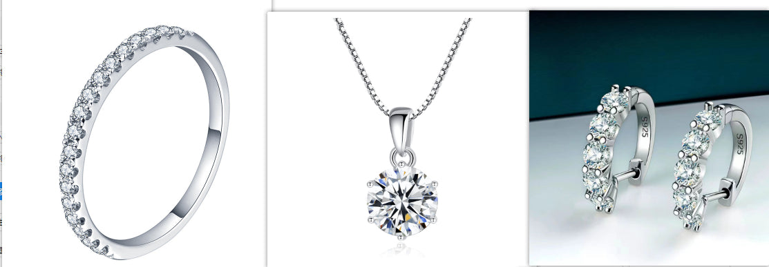 Silver Jewelry Sterling Silver Ring Moissanite Jewelry