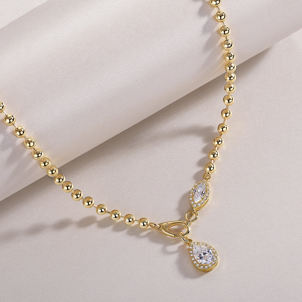 1A Fashionable Jewelry Pendant Set With Moissanite S925 Sterling Silver And Gold-plated Diamond, Moissanite Silver Jewelry Prohibit TikTok sales