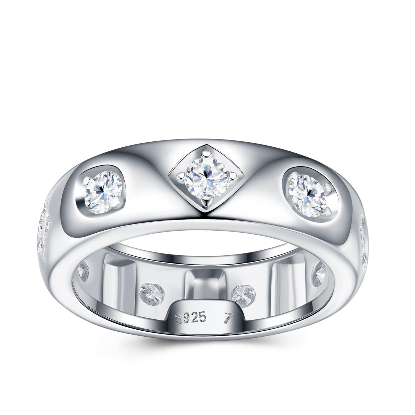 A Luxurious And Fashionable Minimalist Jewelry Ring For Women Featuring A 0.1-carat Top-quality Morganite, Made Of S925 Silver Electroplated With Platinum.