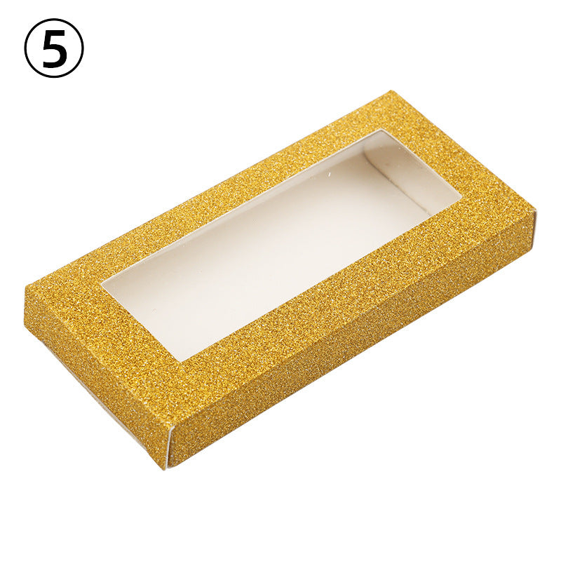 Color Multi-color Optional Packaging Rectangular Window Eyelashes Box Without Support