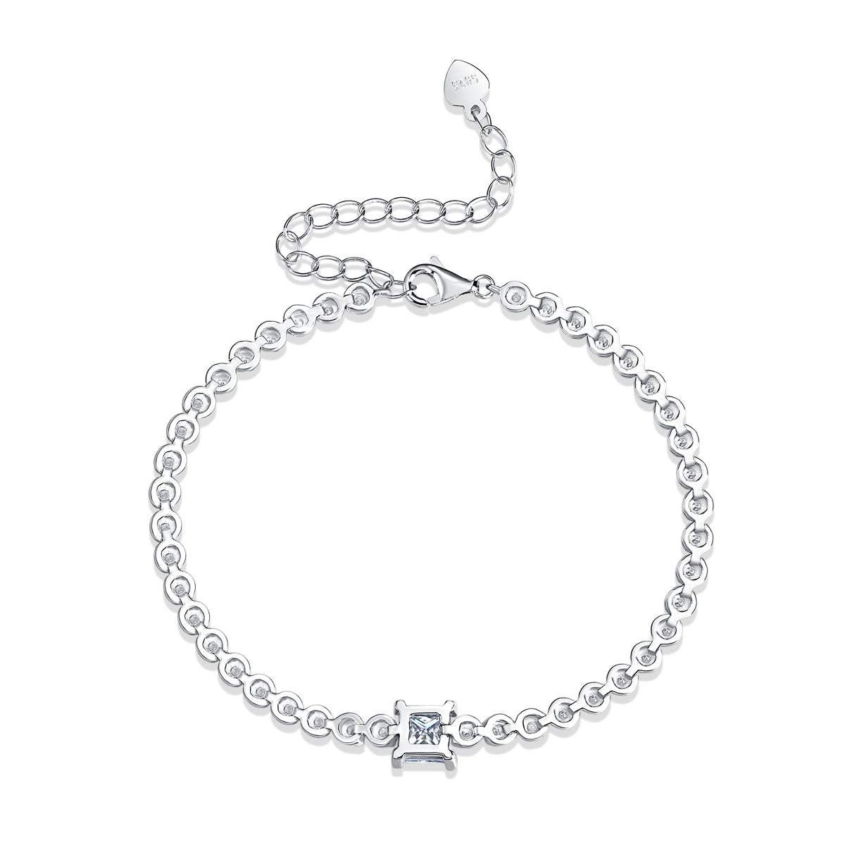 1Rubik’s Cube Luxury Fashion Mosan Diamond Silver Jewelry Comparable To Natural Diamond Bracelet Prohibit TikTok sales