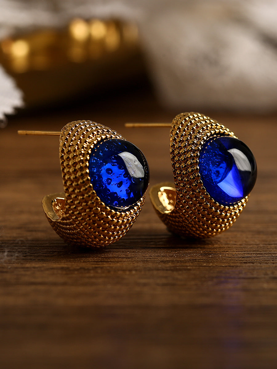 Crystal Silver Pin Earrings Women