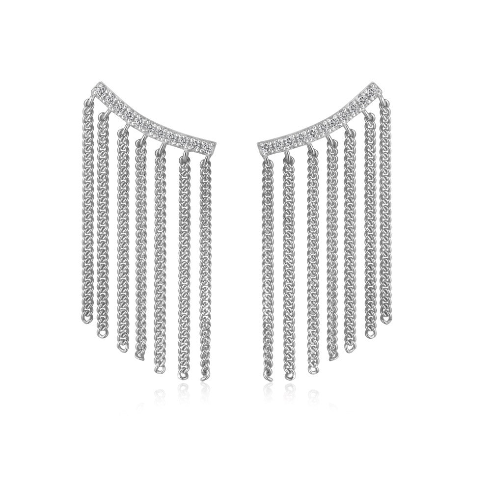 Casual One-shaped Tassel Stud Earrings For Women