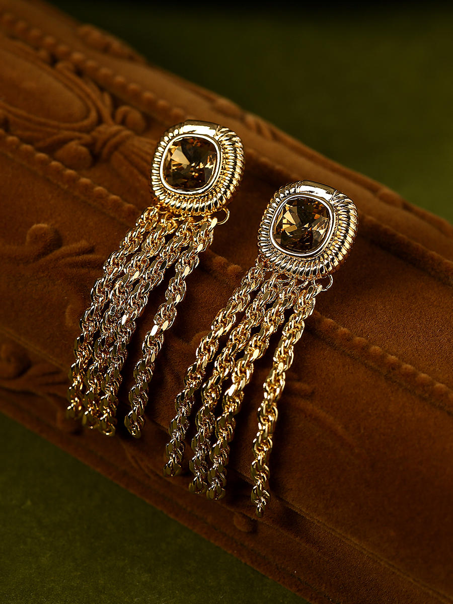 Tassel Retro Silver Pin Earrings Women
