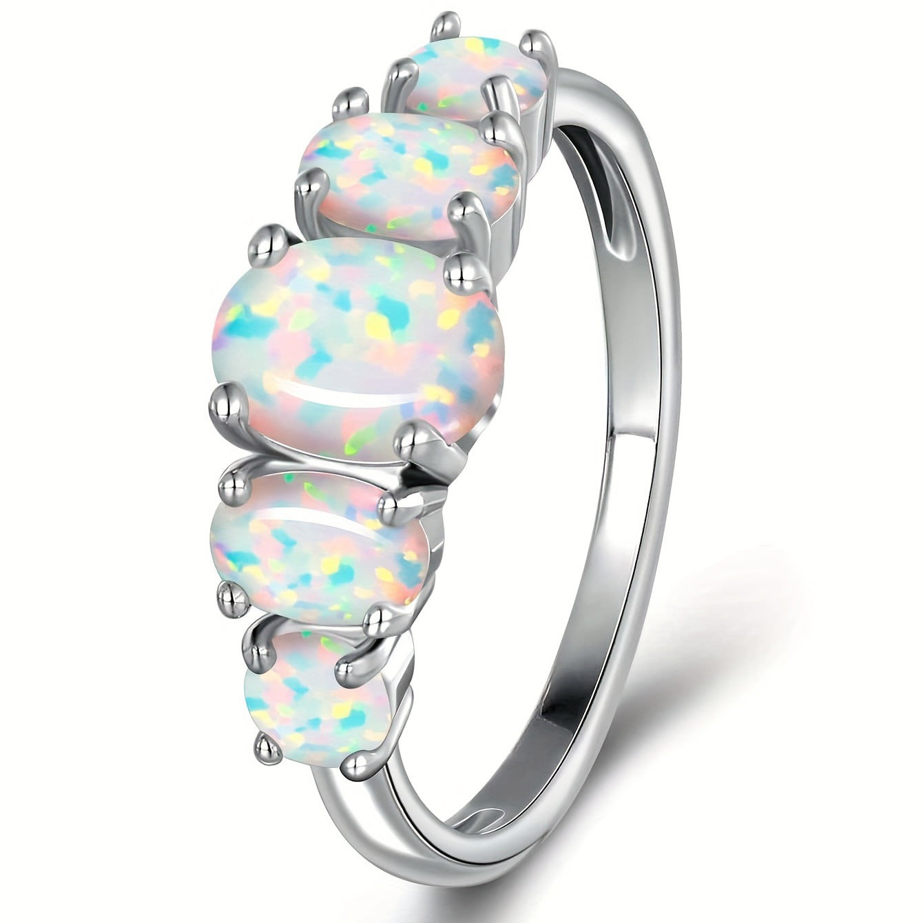 Cross-border European And American Fashion Opal Ring