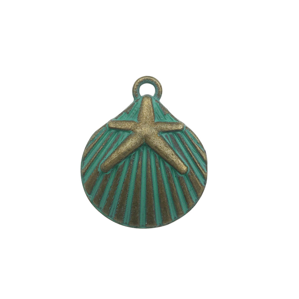 Retro Tibetan Silver Antique Brass Alloy DIY Accessories Marine Turtle Shell Necklace Bracelet Jewelry