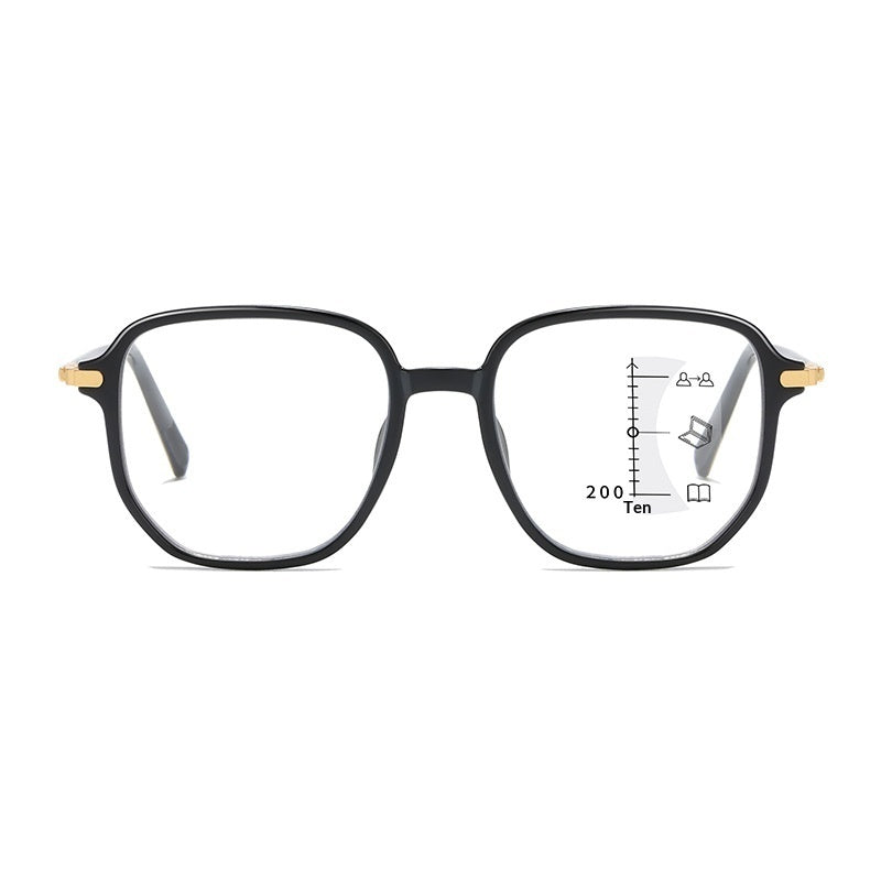 Blue-light-blocking High-definition Multifocal Photochromic Reading Glasses