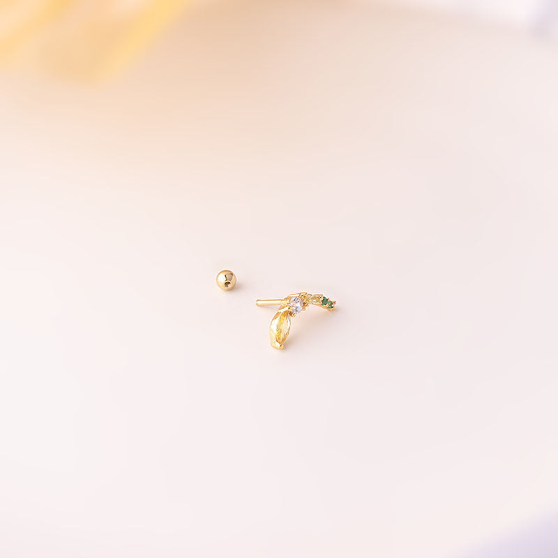 New Style Colorful Zircon Fruit Stud Earrings Fashionable