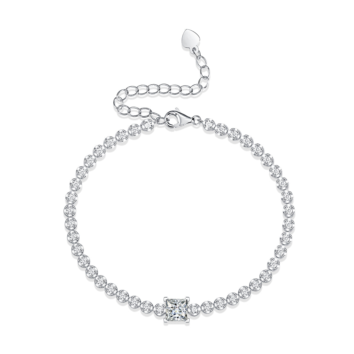 1Rubik’s Cube Luxury Fashion Mosan Diamond Silver Jewelry Comparable To Natural Diamond Bracelet Prohibit TikTok sales