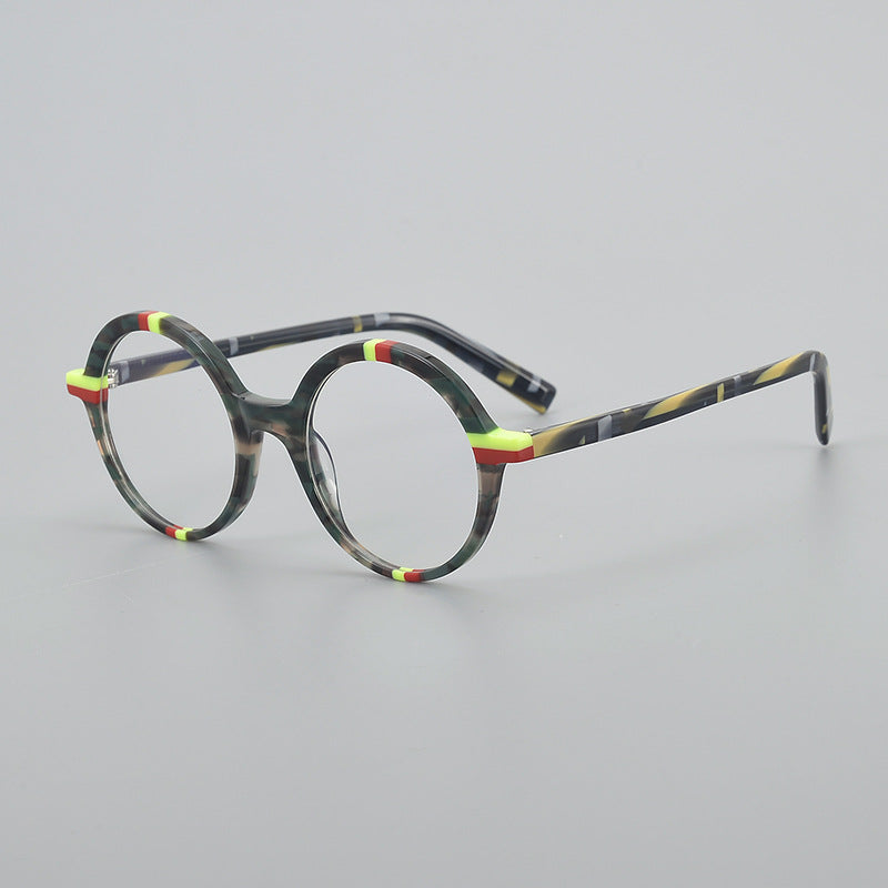 Feminine Oval-shaped Natural Frame Glasses
