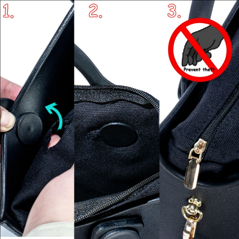 Waterproof EVA Handbag Punching Women's Tote Bags With Shoulder Strap For Women Hand Tote Bag Beach Bag