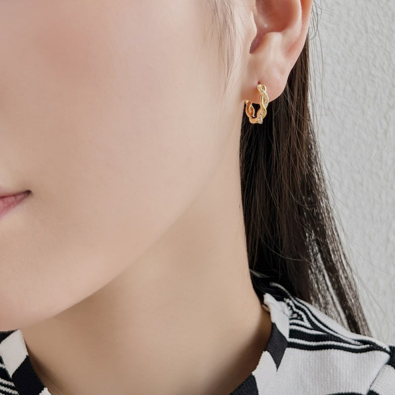 S925 Sterling Silver Earrings For Women With Diamonds