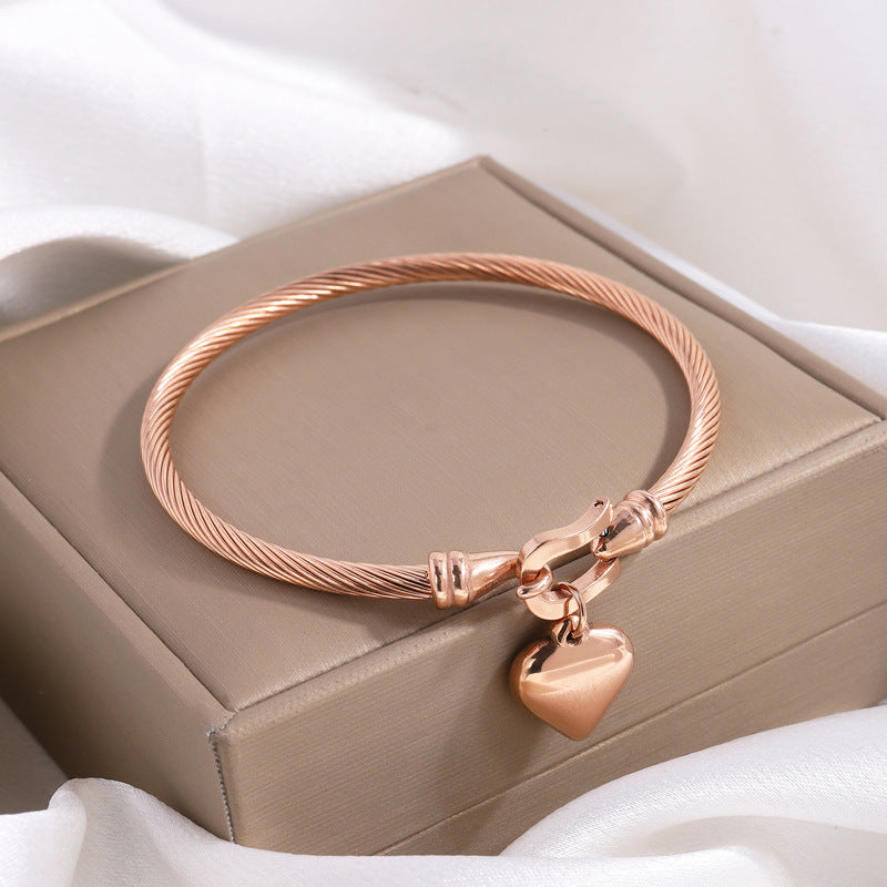 Love-themed Bracelet Cross-border Does Not Fade Electroplated Stainless Steel