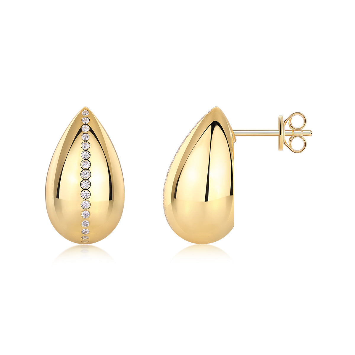 Fashionable Golden 925 Silver Earrings Women