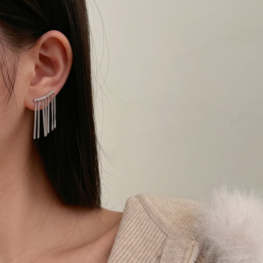 Casual One-shaped Tassel Stud Earrings For Women