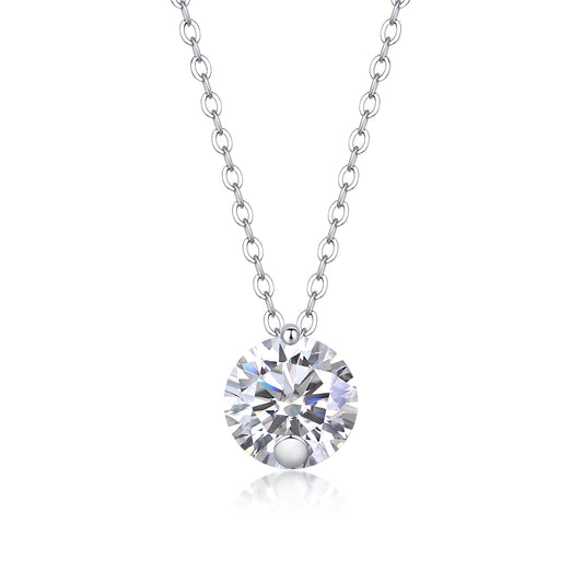 Simple Pleasure - Top-quality Moissanite Fashionable Light Luxury Jewelry Pendant Necklace S925 Silver Plated Platinum