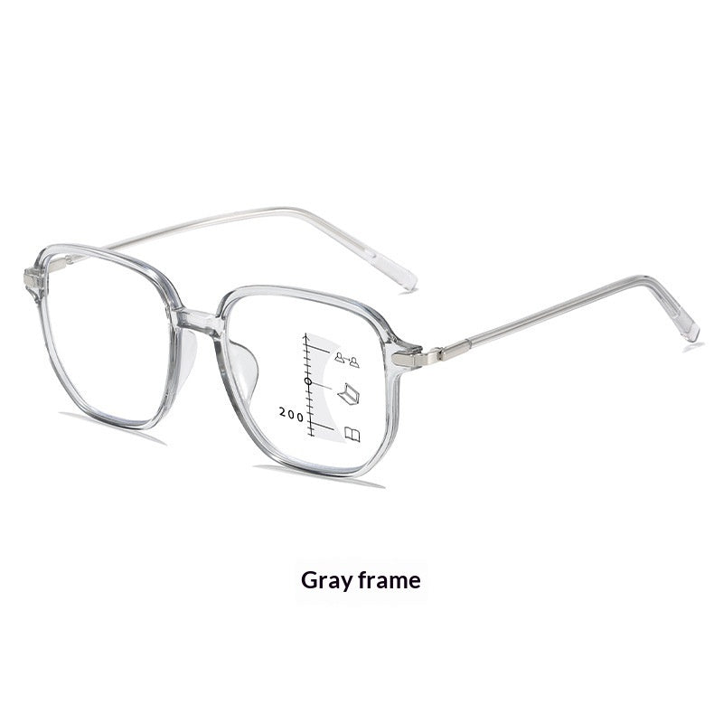 Blue-light-blocking High-definition Multifocal Photochromic Reading Glasses