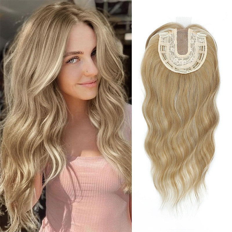Womens Hollow Mesh Lace Figure-8 Water Wave Hair Extension Piece For Wigs