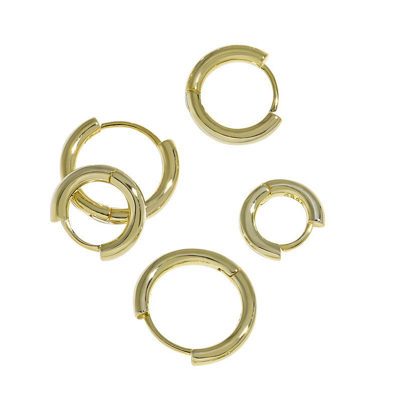 MinimalistVersatile Geometric Circle Sterling Silver Earrings For Women