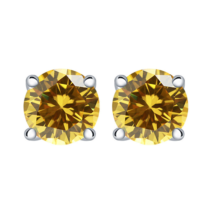 December Birthday Stone Stud Earrings For Women