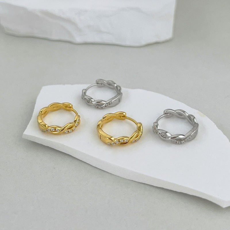 S925 Sterling Silver Earrings For Women With Diamonds
