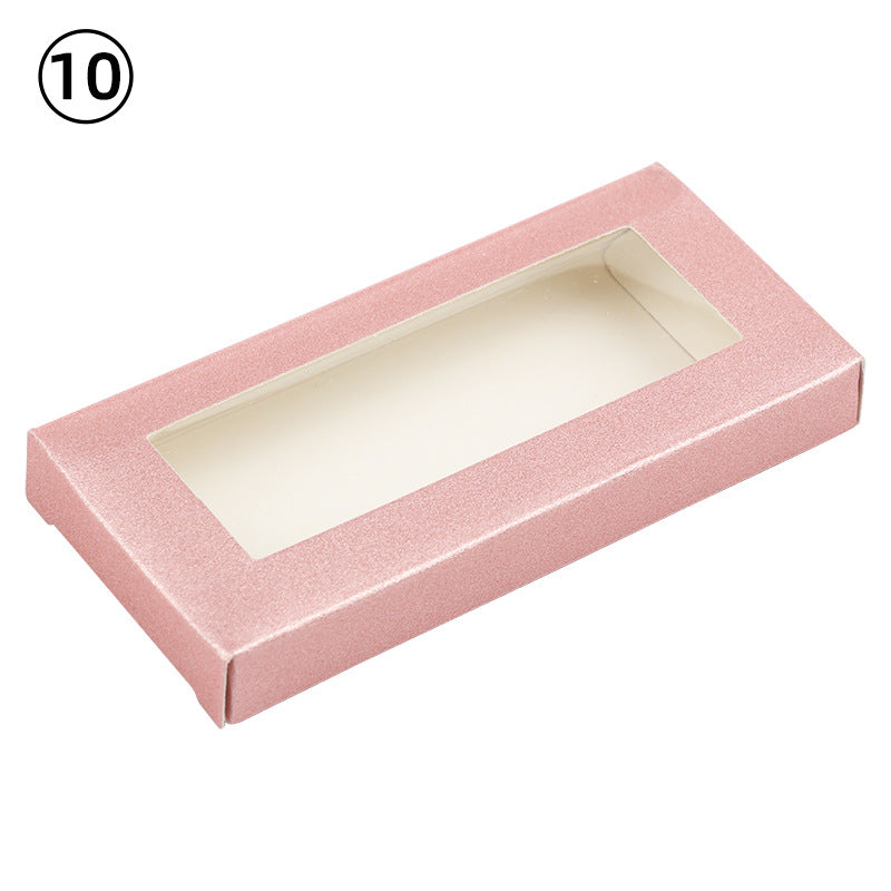 Color Multi-color Optional Packaging Rectangular Window Eyelashes Box Without Support