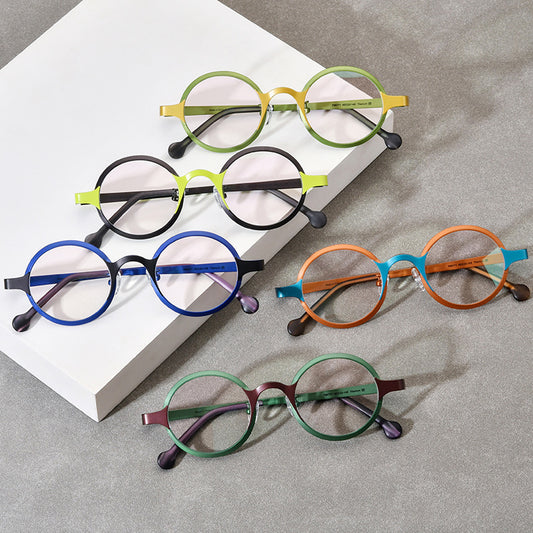 Unisex Vintage Round Versatile Glasses